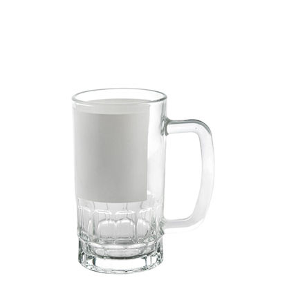 Picture of Beer Glass 20oz. - Clear+White Patch
