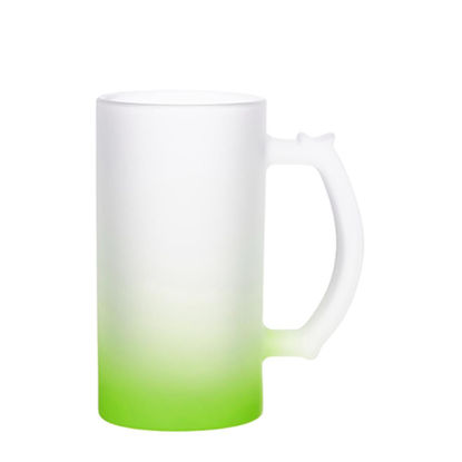 Picture of BEER GLASS (Frosted) GREEN Gradient 16oz