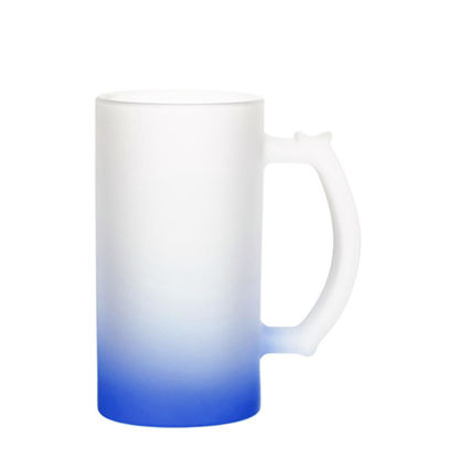Picture of BEER GLASS (Frosted) BLUE DARK Gradient 16oz