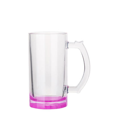 Picture of BEER GLASS (Clear) PURPLE bottom 16oz