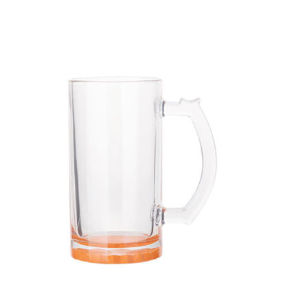 Picture of BEER GLASS (Clear) ORANGE bottom 16oz