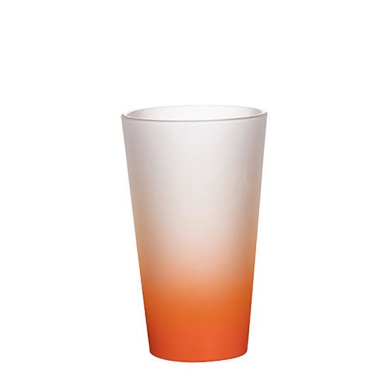 Picture of MUG GLASS -17oz LATTE (FROST) ORANGE Gradient