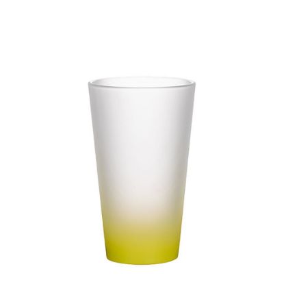 Picture of MUG GLASS -17oz LATTE (FROST) YELLOW Gradient