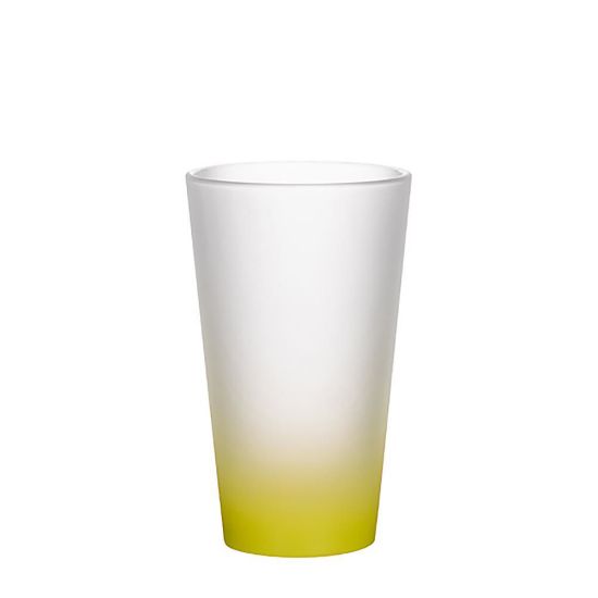 Picture of MUG GLASS -17oz LATTE (FROST) YELLOW Gradient