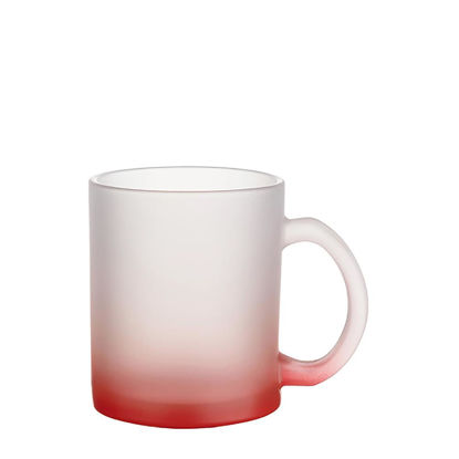 Picture of MUG GLASS -11oz (FROSTED) RED Gradient