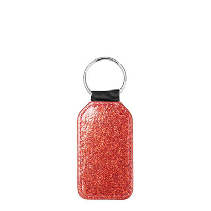 Picture of KEY-RING - Leather (GLITTER) BARREL red