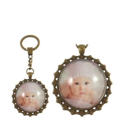 Picture of KEY-RING - ALLOY round gold (P040)