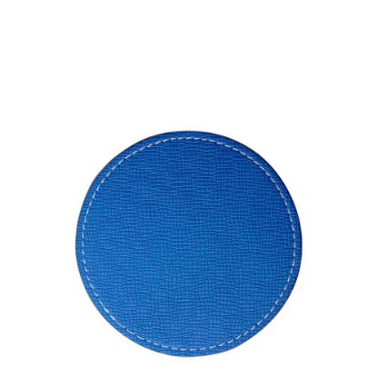 Picture of COASTER (LEATHER) ROUND 9.5cm - BLUE