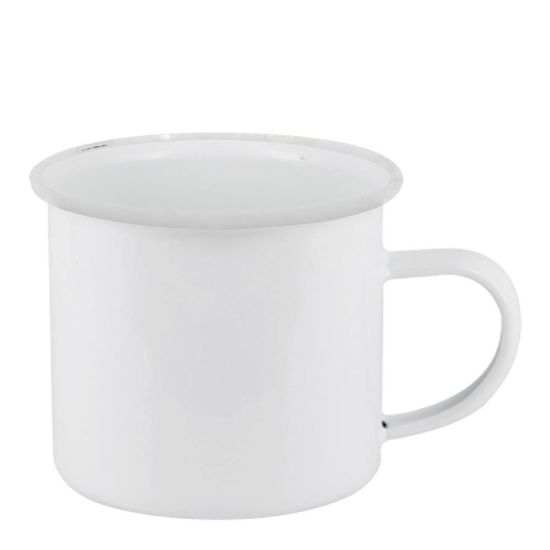 Picture of ENAMEL MUG 18oz WHITE + WHITE rim