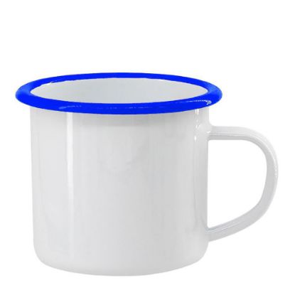 Picture of ENAMEL MUG 18oz WHITE + BLUE rim