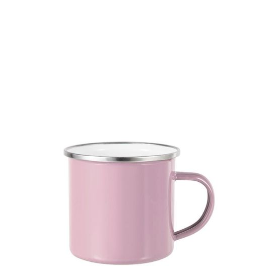 Picture of Enamel Mug  6oz. PINK with Silver Rim
