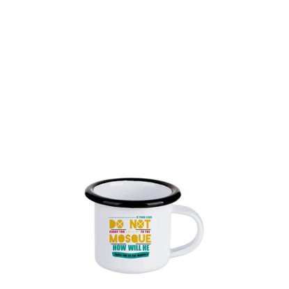 Picture of Enamel Mug  3oz. WHITE with Black Rim