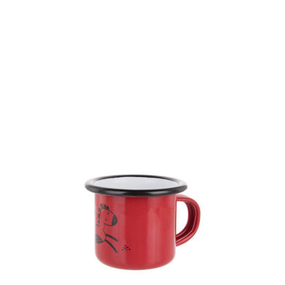 Picture of Enamel Mug  3oz. RED with Black Rim