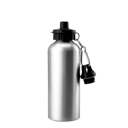 Εικόνα της Water Bottle SILVER (Aluminum) 600ml - 2caps