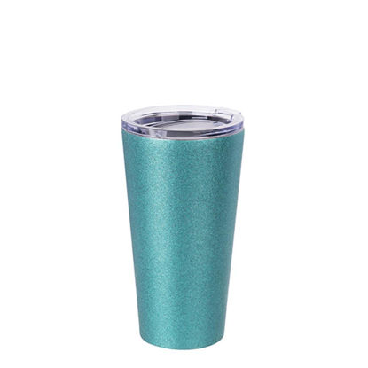 Picture of Tumbler 16oz - BLUE GLITTER with Clear Cup