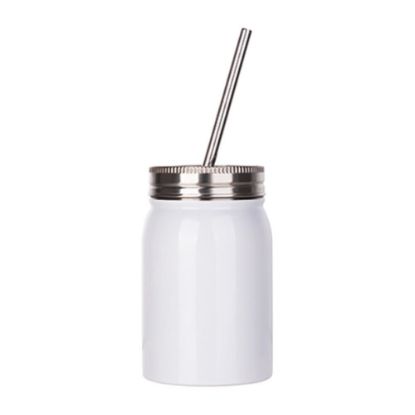 Picture of MASON TUMBLER with straw - 17oz WHITE