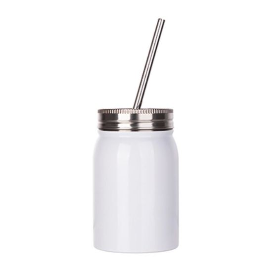 Picture of MASON TUMBLER with straw - 17oz WHITE