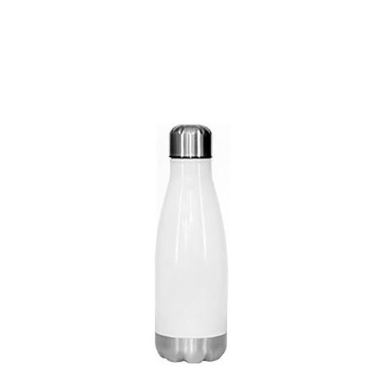 Picture of Bowling Bottle 350ml (White) silver bottom