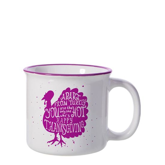 Picture of MUG 10oz (CERAMIC ENAMEL) PURPLE rim