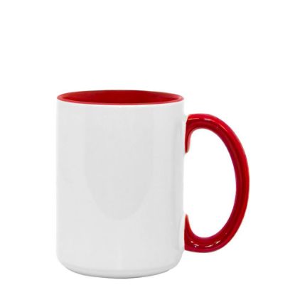 Picture of MUG 15oz -  INNER & HANDLE - RED