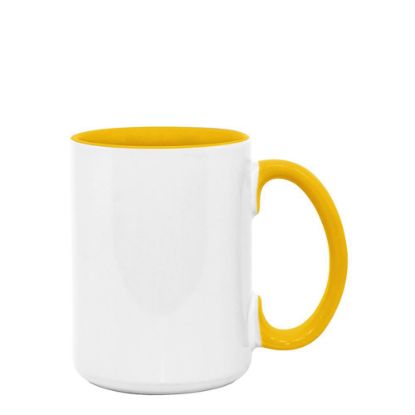 Picture of MUG 15oz -  INNER & HANDLE - YELLOW GOLDEN