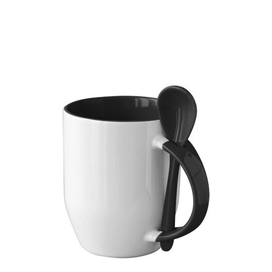 Picture of MUG 12oz INNER+HANDLE (SPOON) BLACK