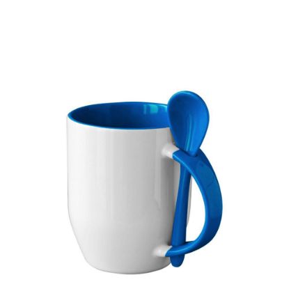 Picture of MUG 12oz INNER+HANDLE (SPOON) BLUE CAMBRIDGE