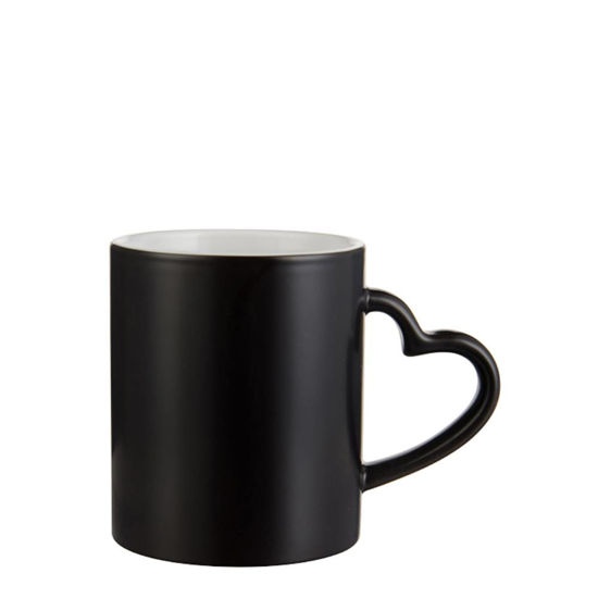 Picture of MUG CHANGING COLOR 11oz. (HEART) BLACK matt