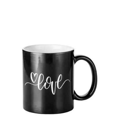 Picture of MUG CHANGING COLOR 11oz. (BLACK) HEART engraved