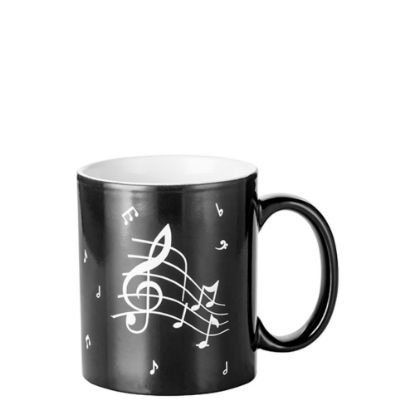 Picture of MUG CHANGING COLOR 11oz. (BLACK) MUSIC engraved