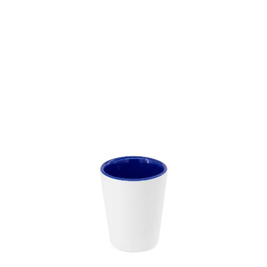 Picture of Shot - 1.5oz Ceramic (White) with Blue Bark inner