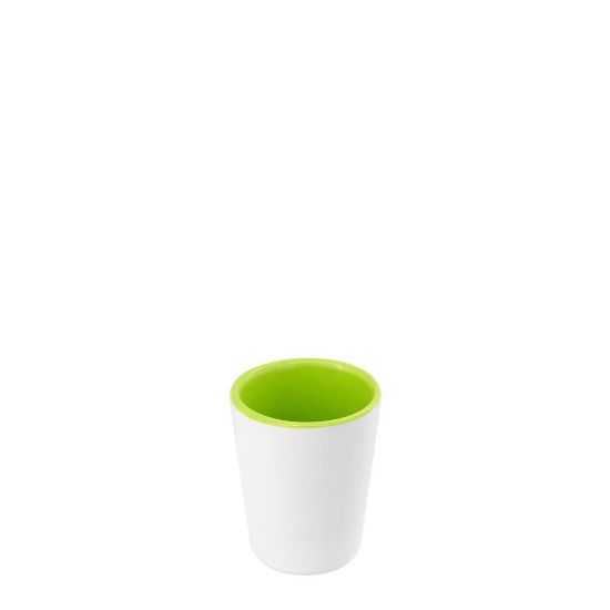 Picture of Shot - 1.5oz Ceramic (White) with Green inner