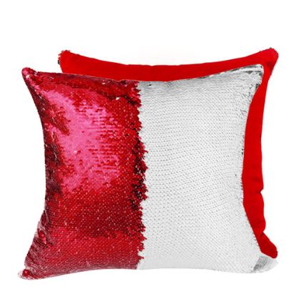 Εικόνα της PILLOW - COVER Sequin (RED) 40x40cm