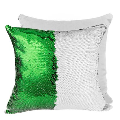 Picture of PILLOW - COVER Sequin(GREEN white back)40x40