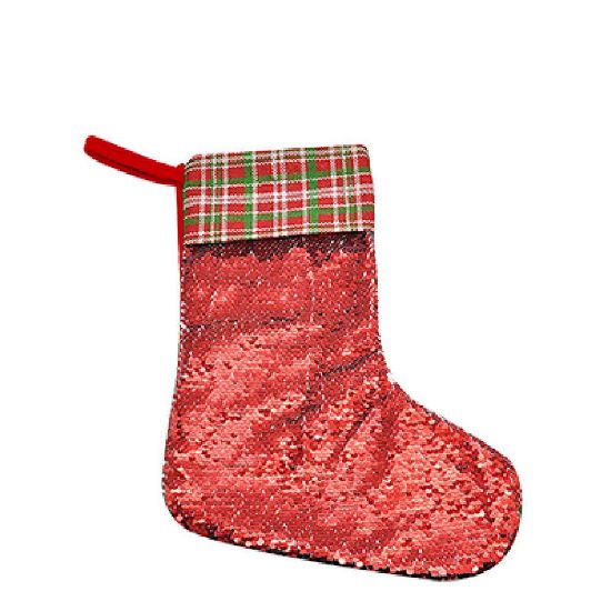 Picture of XMAS - STOCKING (SEQUIN red) 40x26cm