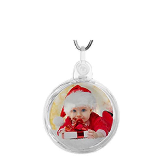 Picture of XMAS - ORNAMENT plastic Round (D. 8.5cm)