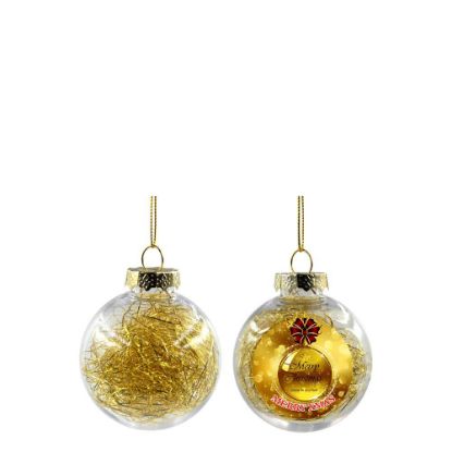 Picture of XMAS BALL - CLEAR/GOLD- Diam. 6cm