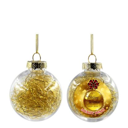 Picture of XMAS BALL - CLEAR/GOLD- Diam. 8cm