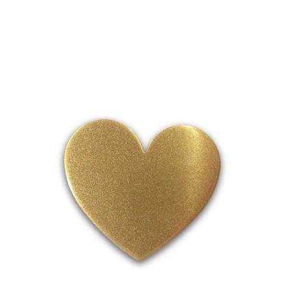 Εικόνα της FRIDGE MAGNET -ALUM. (GOLD) HEART 6.2x5.5