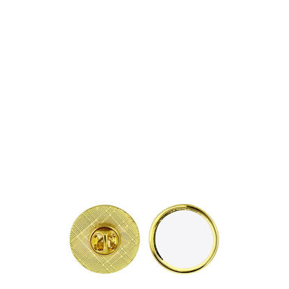 Εικόνα της Name Badge - PIN metal (round) 2.5cm GOLD