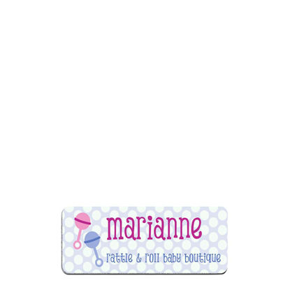 Picture of NAME BADGE (Alum.) WHITE MATT - 3.18x7.62