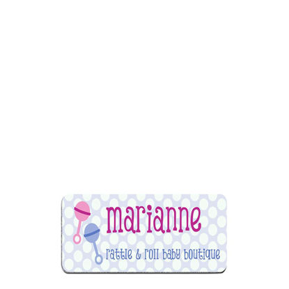 Picture of NAME BADGE (Alum.) WHITE MATT - 3.81x7.62