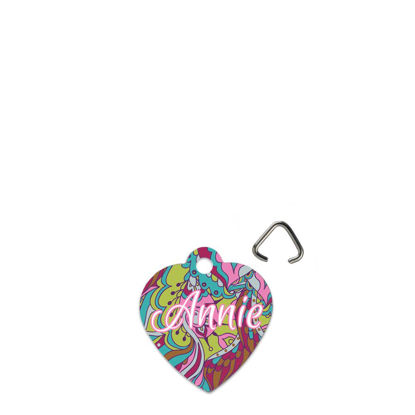 Picture of Pet Tag (HEART White gloss) - Aluminium  2sided