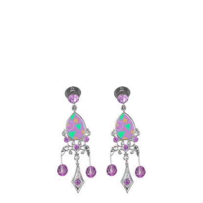 Picture of EAR RING - METAL (Zinc-Alloy) drop pink