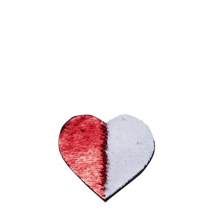 Picture of HEART ADHESIVE sequin (RED)10.5x12 cm