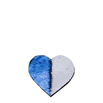 Picture of HEART ADHESIVE sequin (BLUE DARK)10.5x12 cm