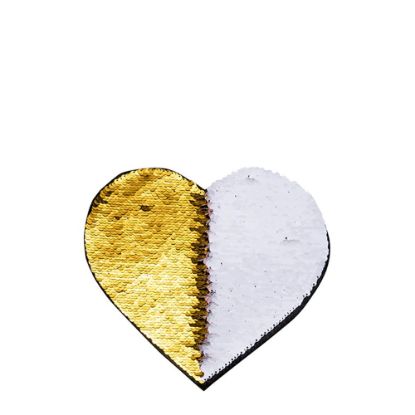 Picture of HEART ADHESIVE sequin (GOLD)19x22cm