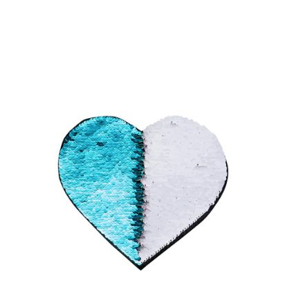 Picture of HEART ADHESIVE sequin (BLUE light)19x22cm