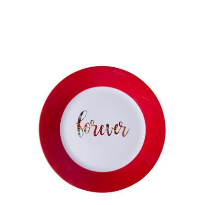Picture of PLATE - RED edge (8") 20cm