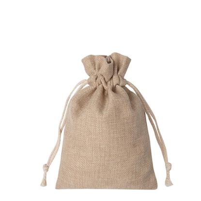 Picture of DRAWSTRING BAG faux burlap 35x38cm